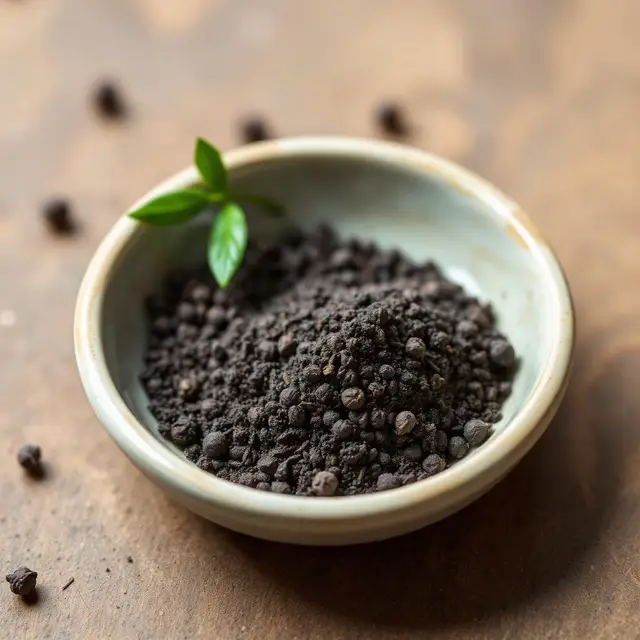 Ground black pepper powder